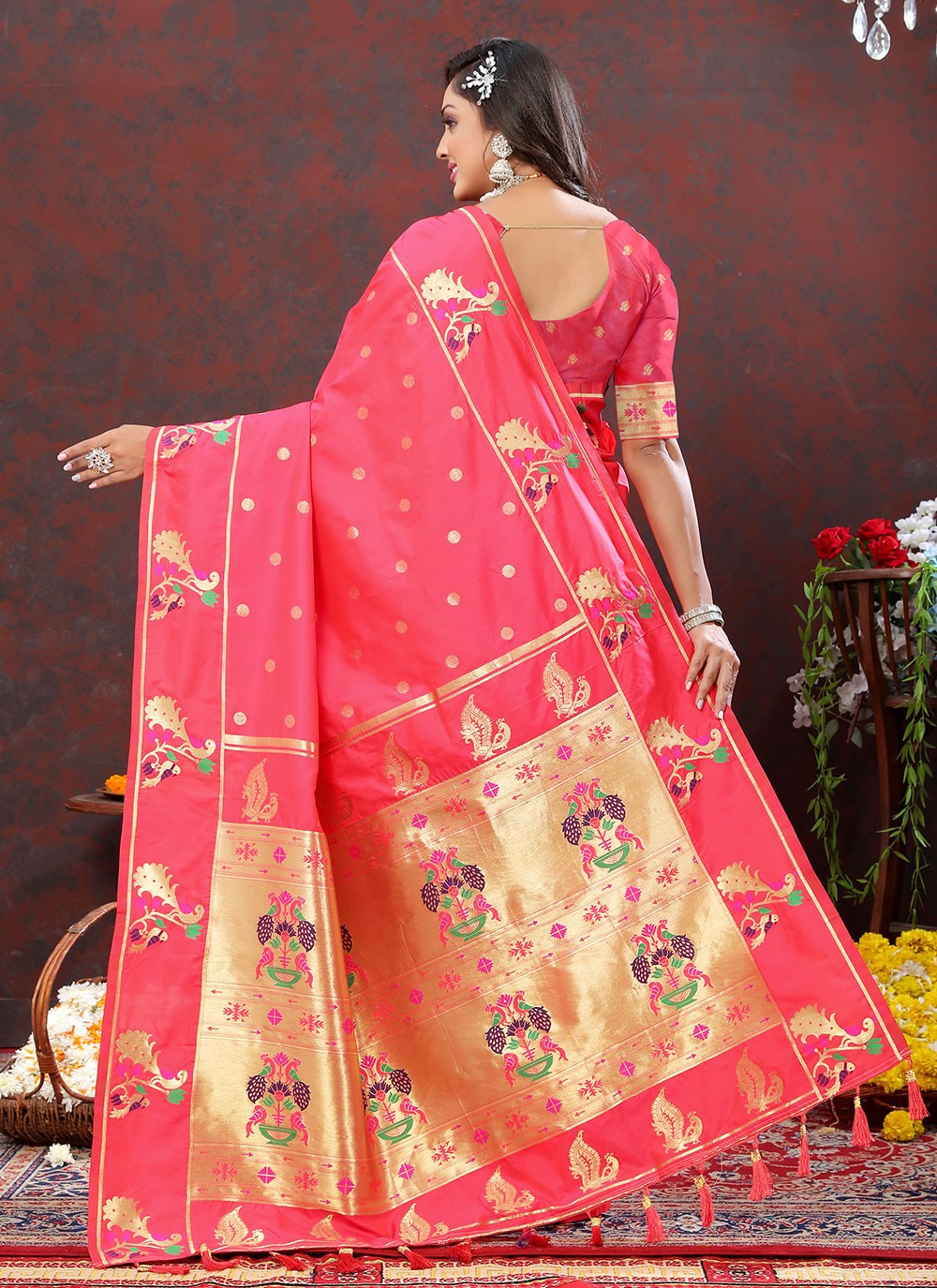Trendy Meenakari Silk Saree - S4722