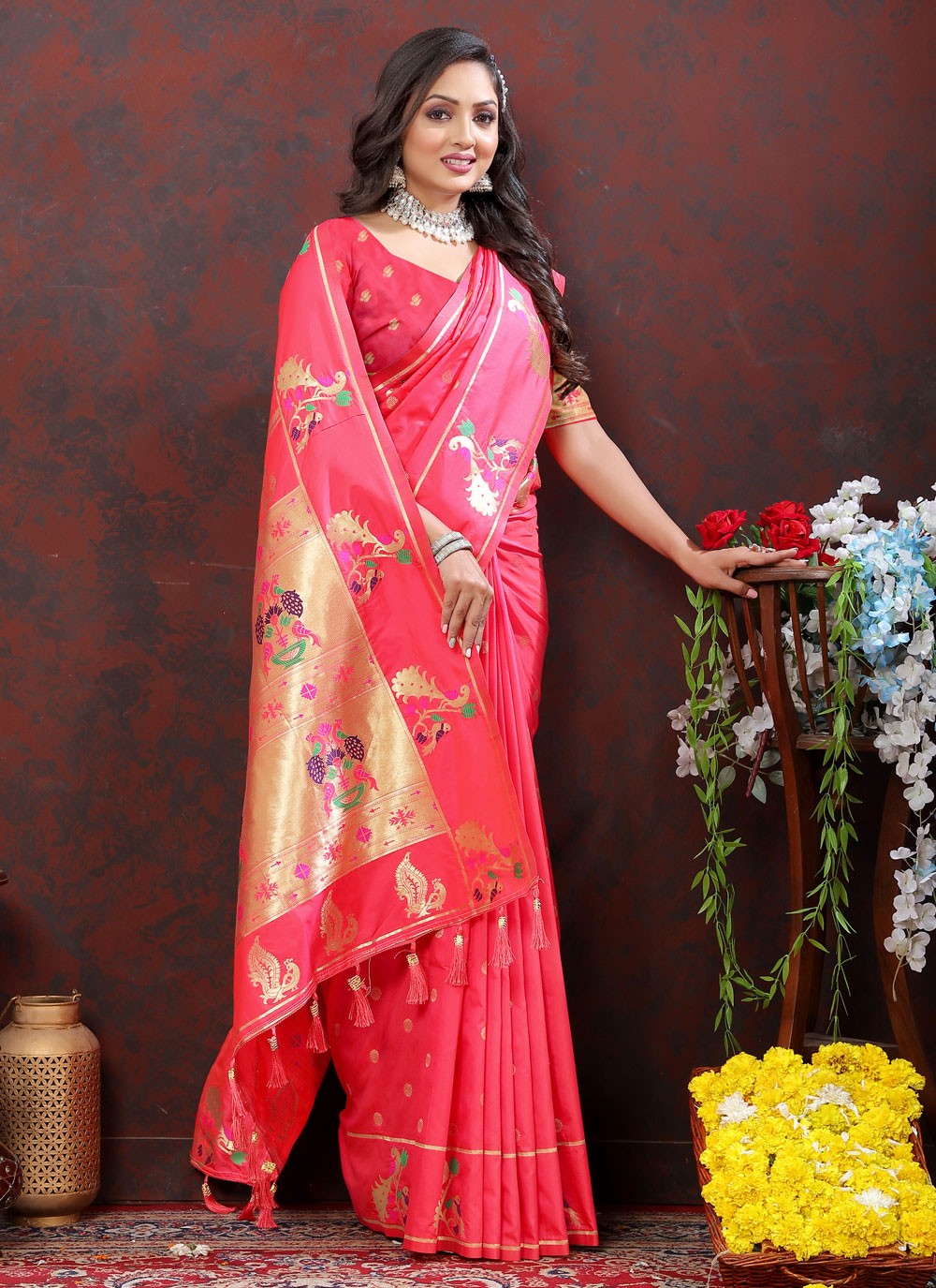 Trendy Meenakari Silk Saree - S4722