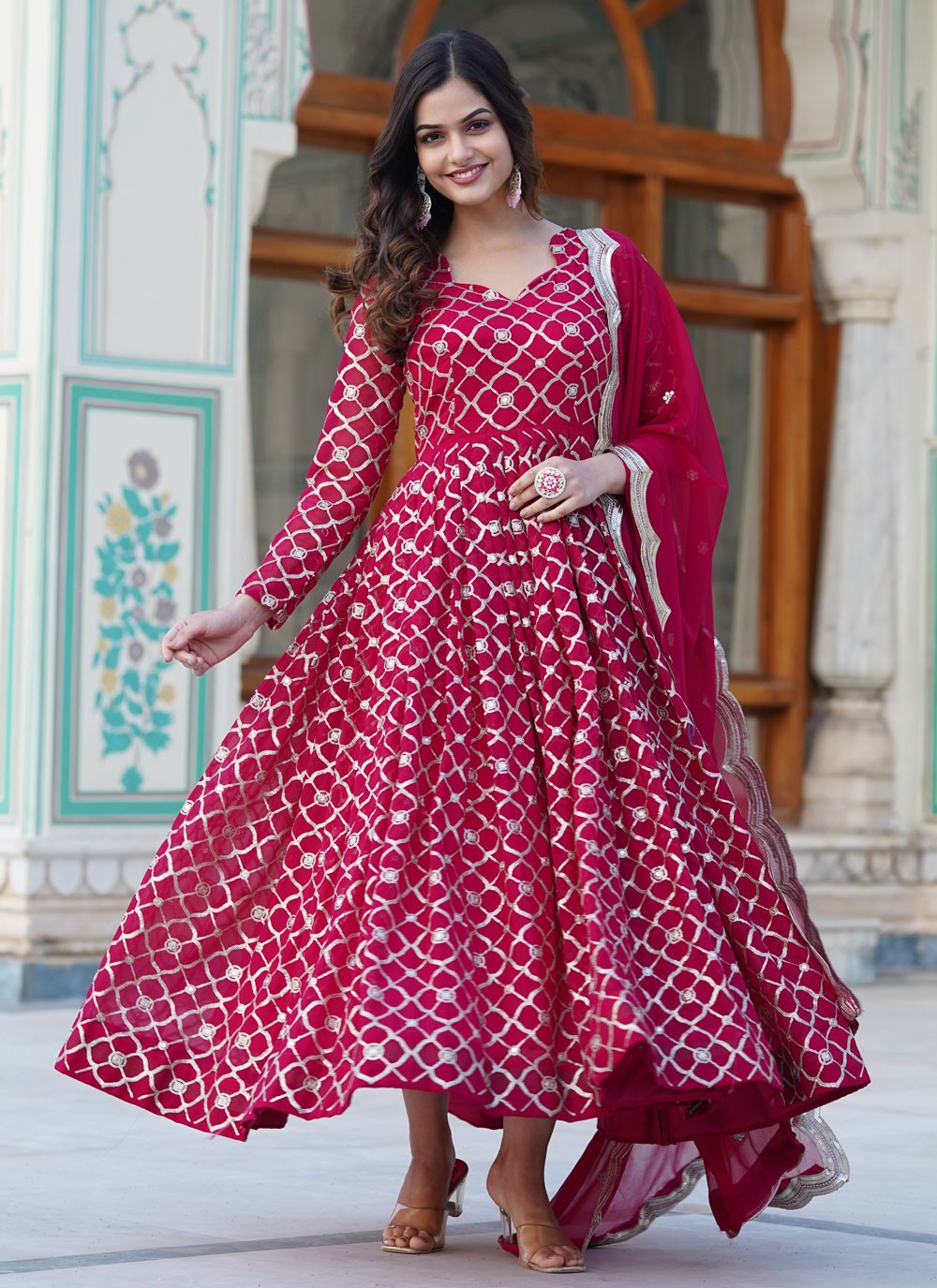 Faux Georgette Gown - G1333