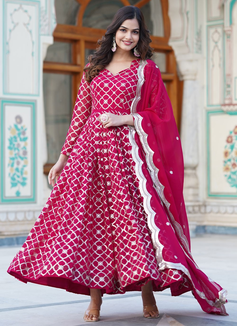 Faux Georgette Gown - G1333