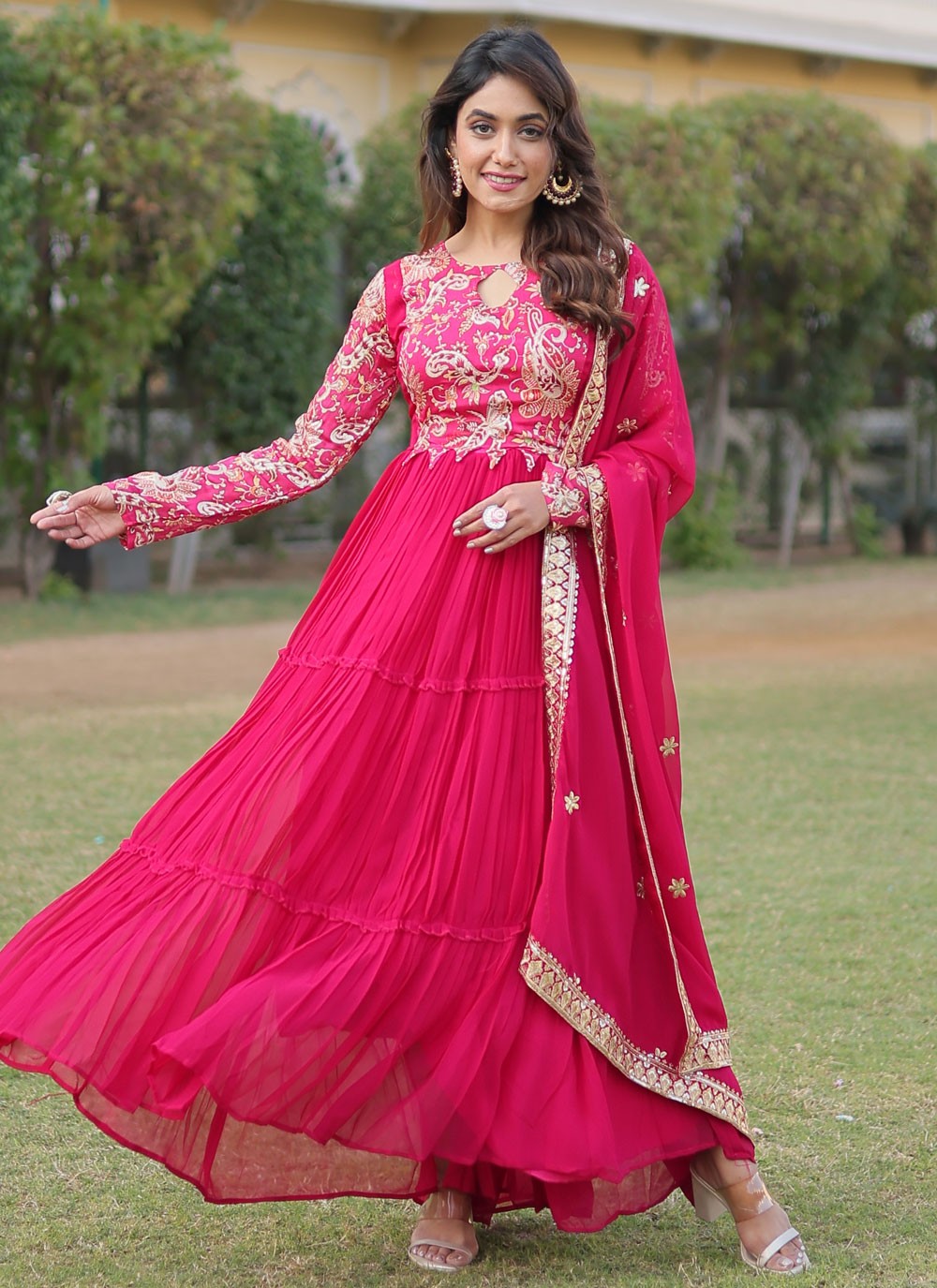 Faux Georgette Gown - G1354