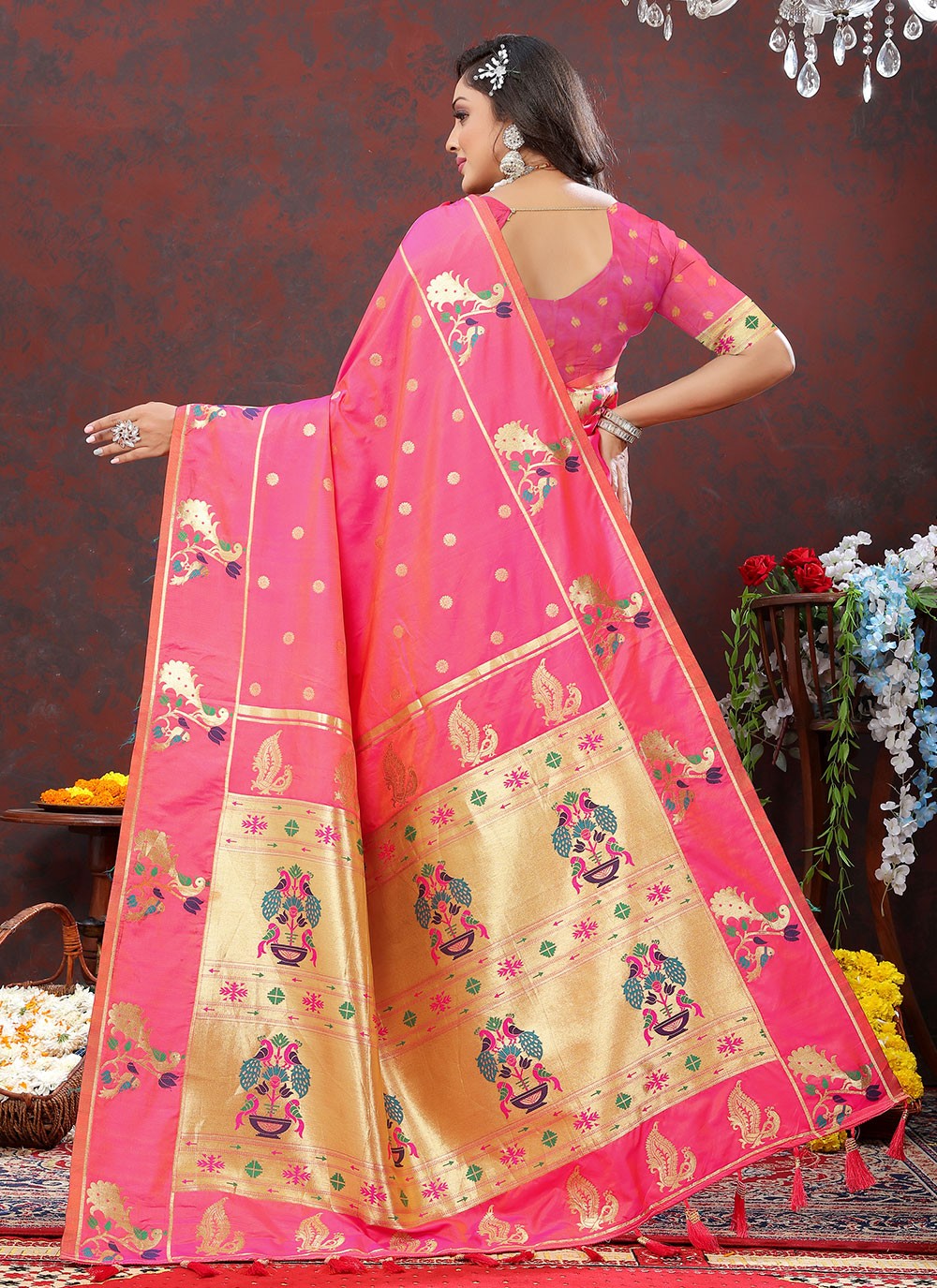 Trendy Meenakari Silk Saree - S4722