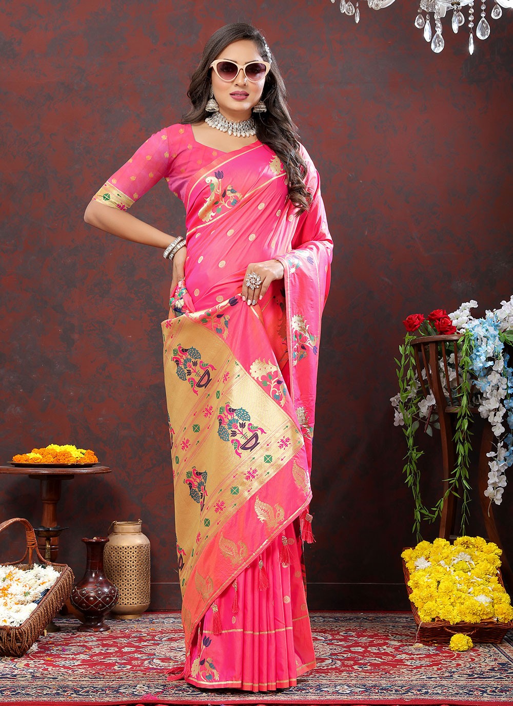 Trendy Meenakari Silk Saree - S4722