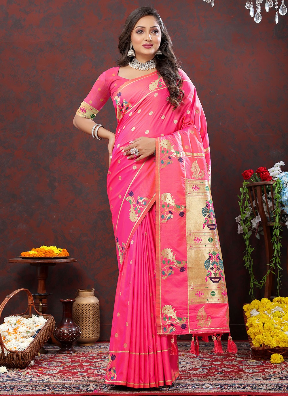 Trendy Meenakari Silk Saree - S4722