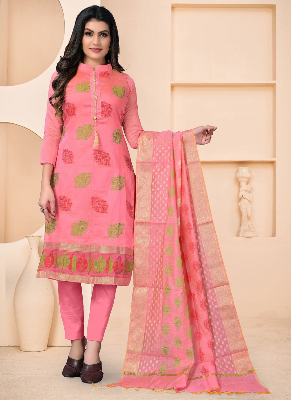 Banarasi Jacquard Pant Style Suit - T656