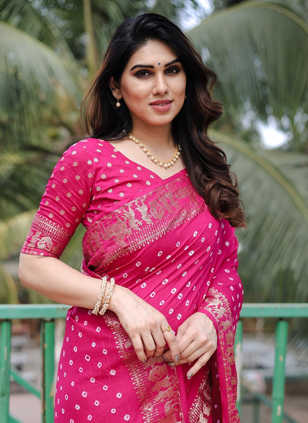 Classic Border Work Silk Saree - S9034