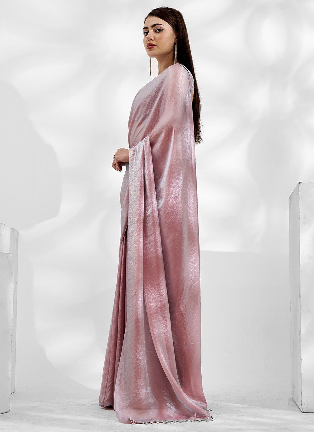 Classic Border Work Chiffon, Satin Saree - S5283