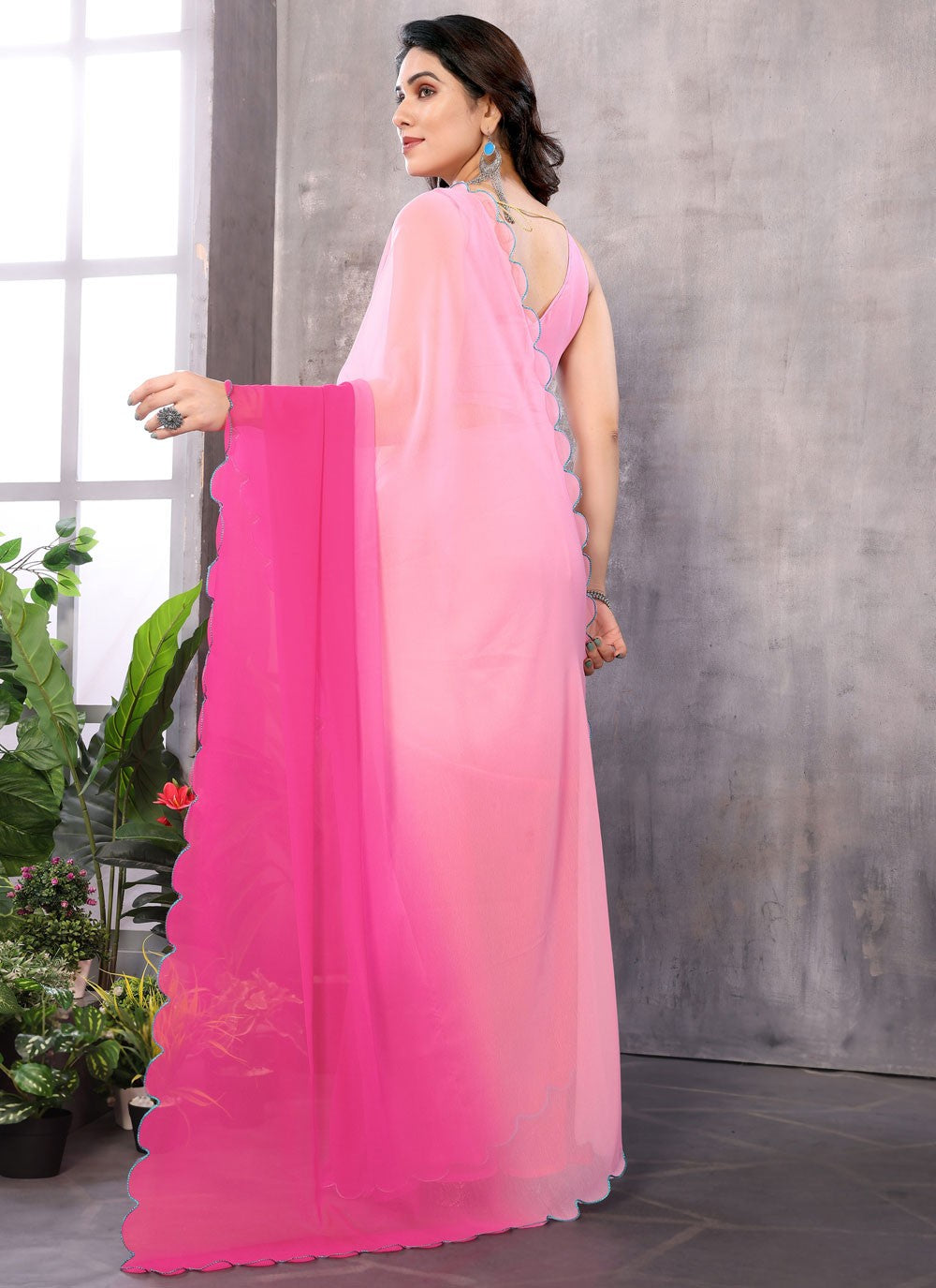 Classic Printed Georgette Saree - S9413