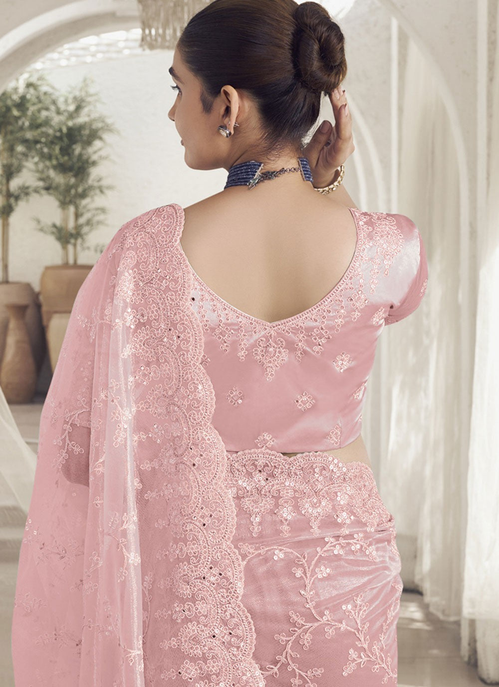 Classic Cord Fancy Fabric Saree - S8706