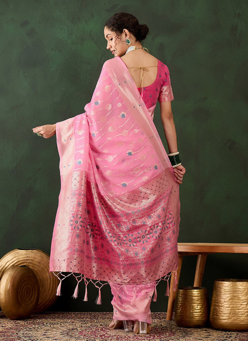 Classic Woven Cotton Saree - S8324