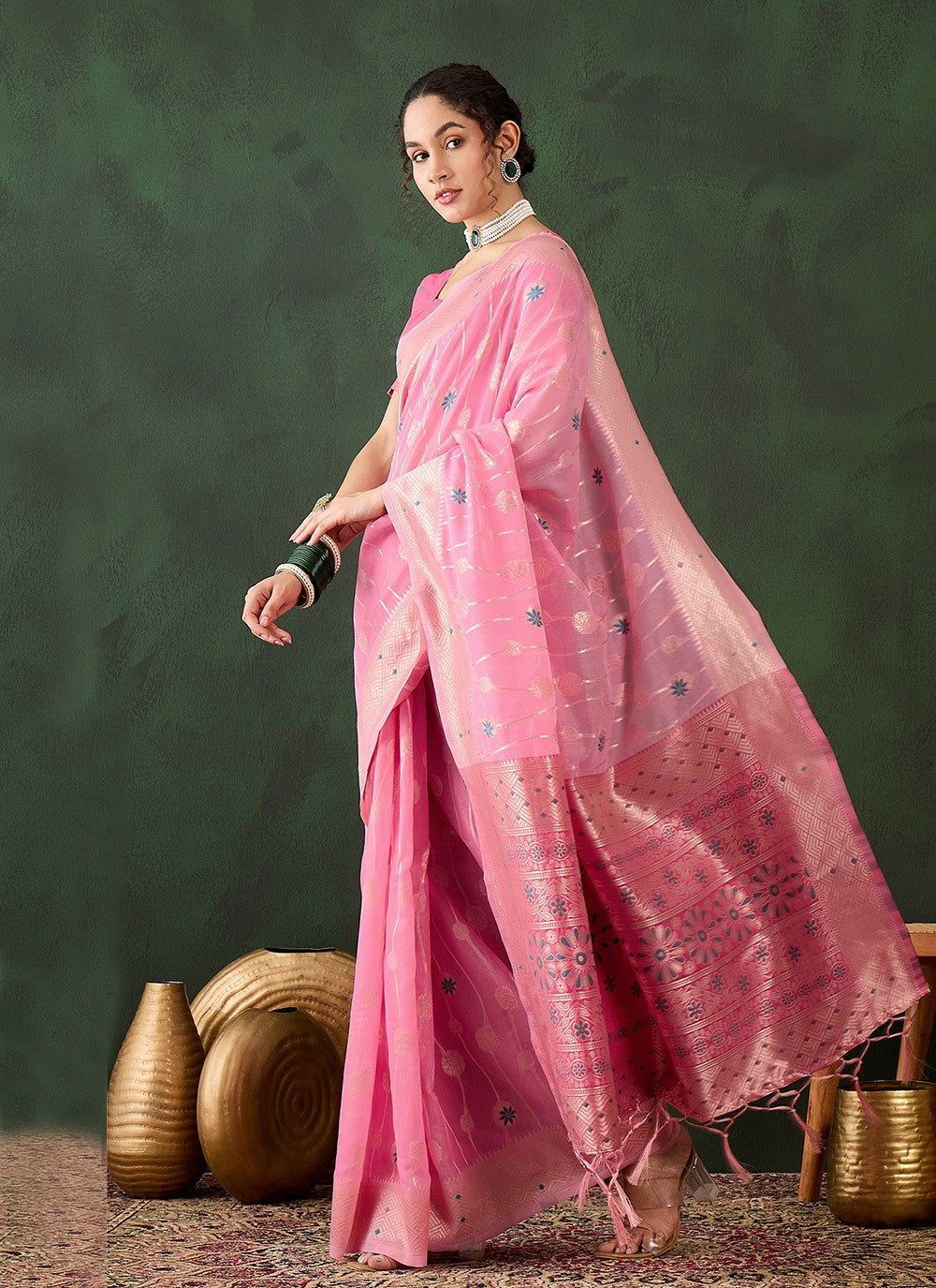 Classic Woven Cotton Saree - S8324