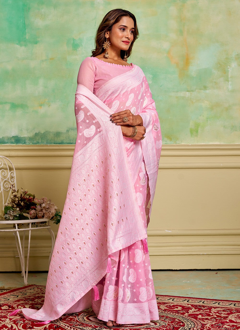 Woven Cotton Saree - S11881