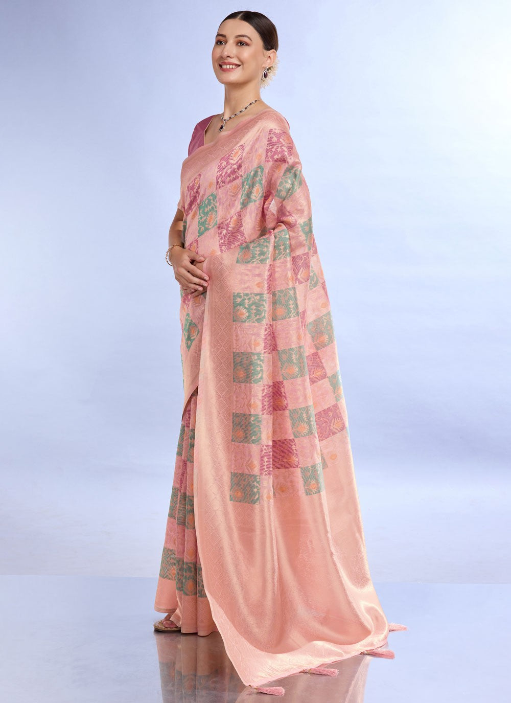 Classic Jacquard Work Cotton , Jacquard Saree - S7424