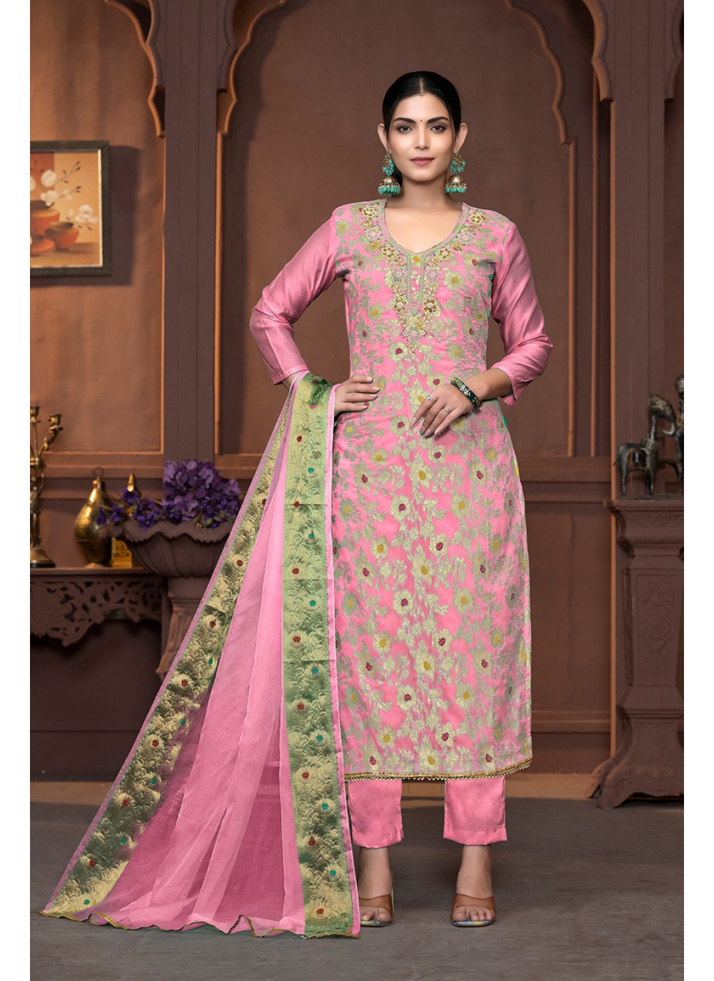 Cotton Palazzo Suit - T3437