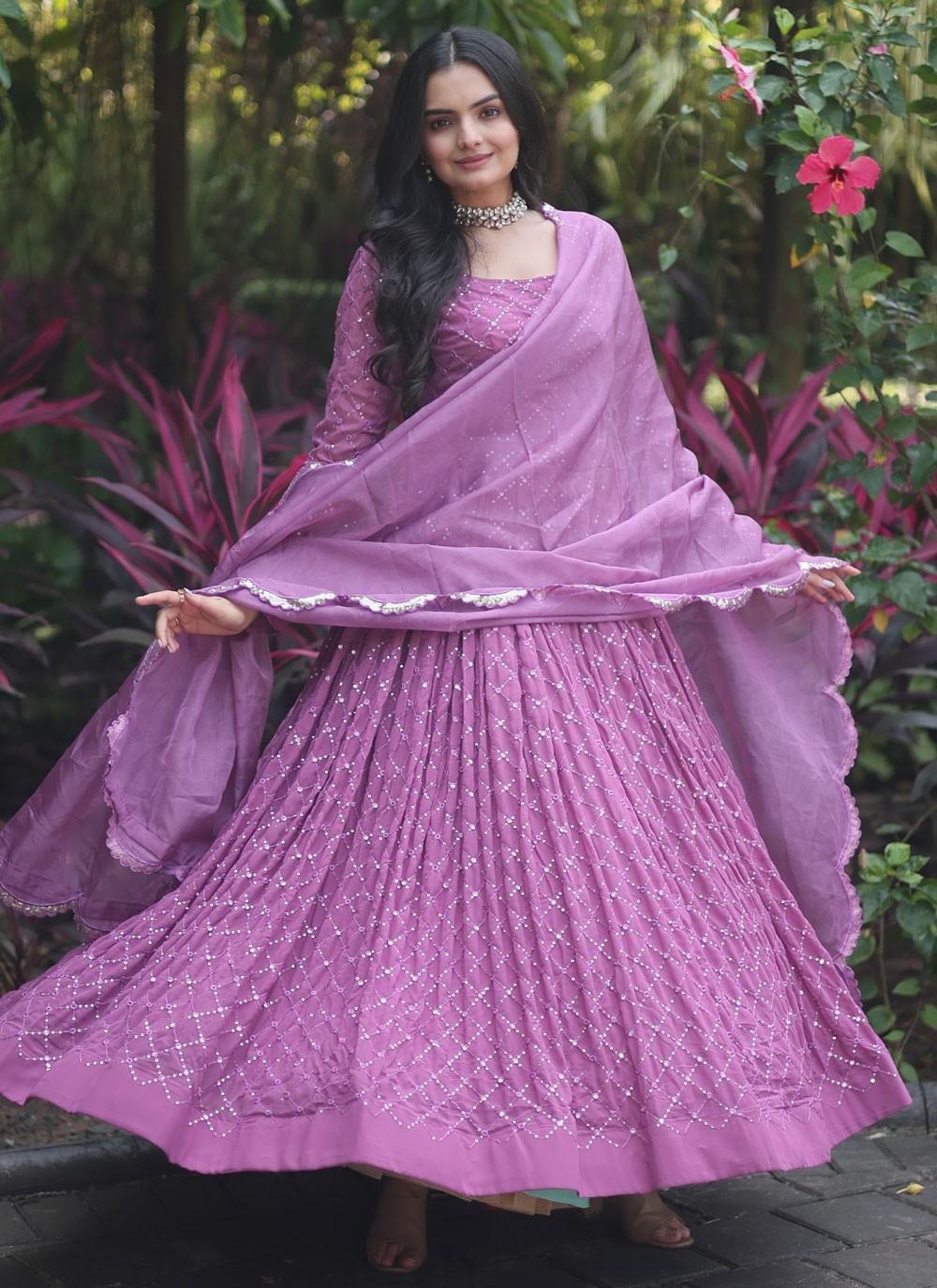 Faux Georgette Gown - G1251
