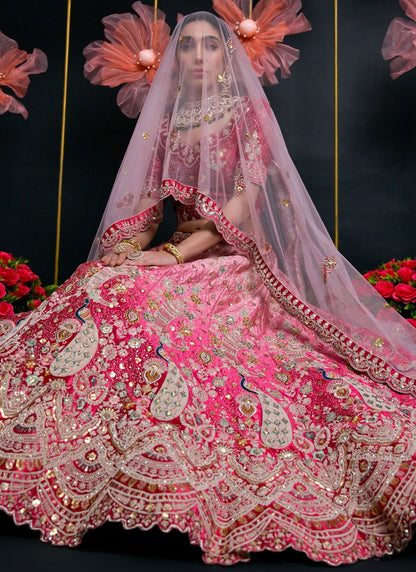 Diamond Lycra Pink Lehenga Choli L3453