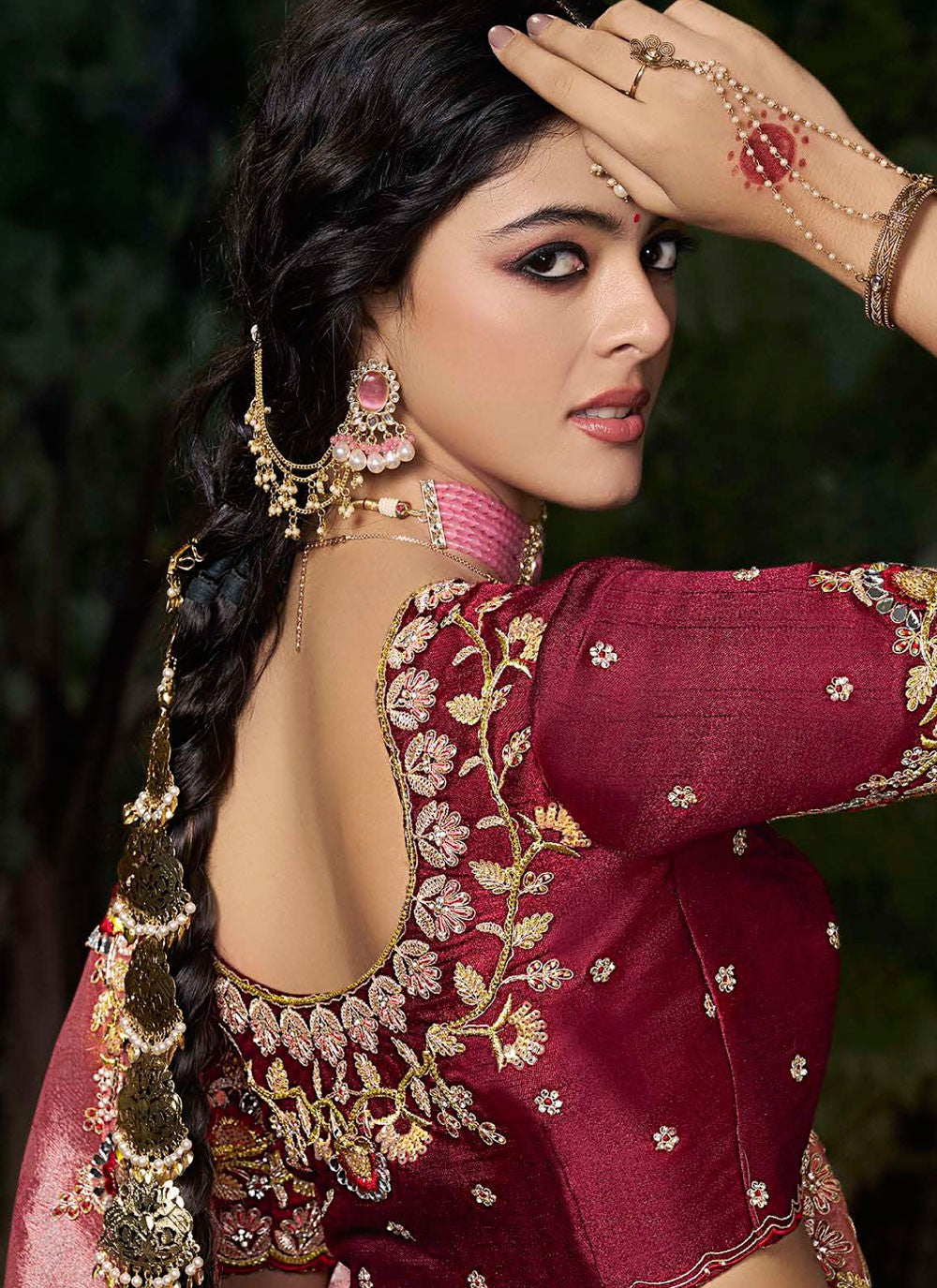 Pink Silk Traditional Saree Embroidered S20491