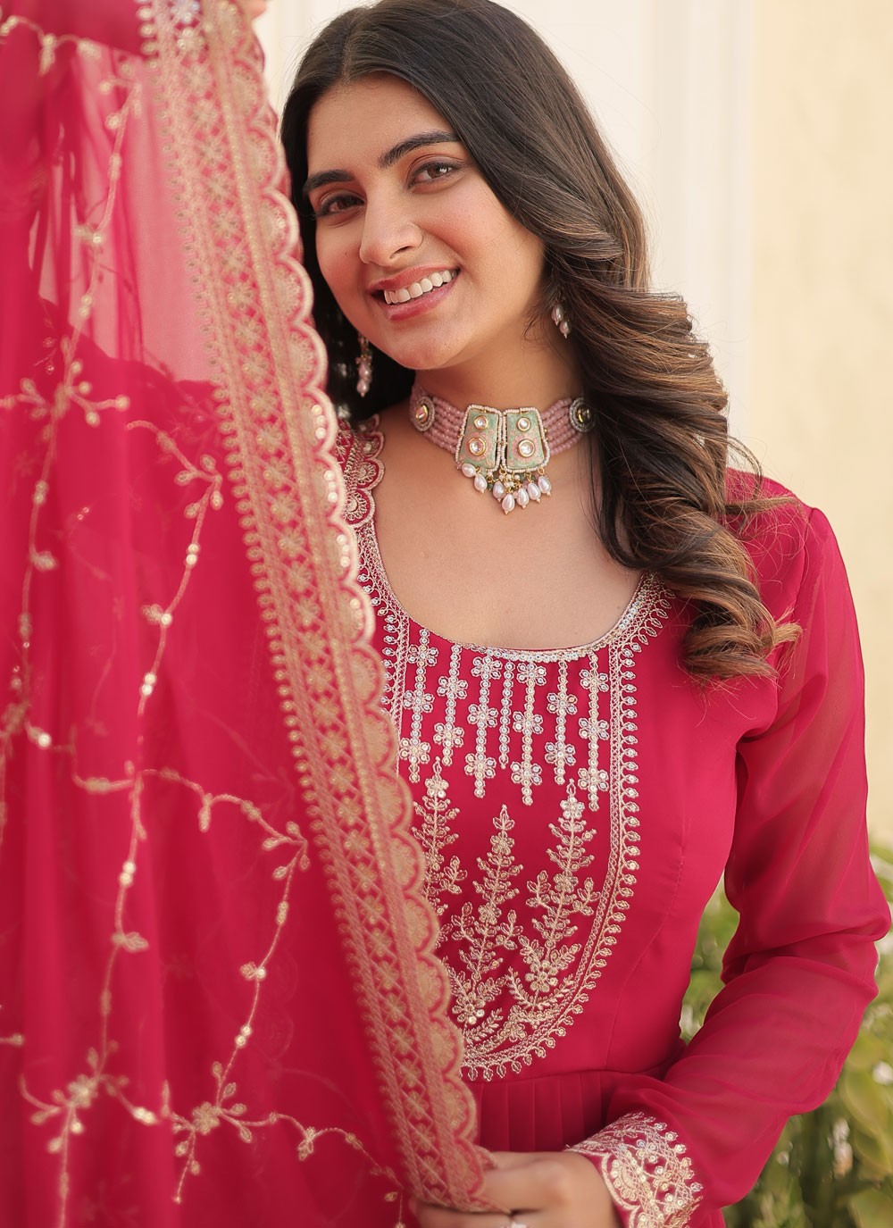 Faux Georgette Gown - G1416
