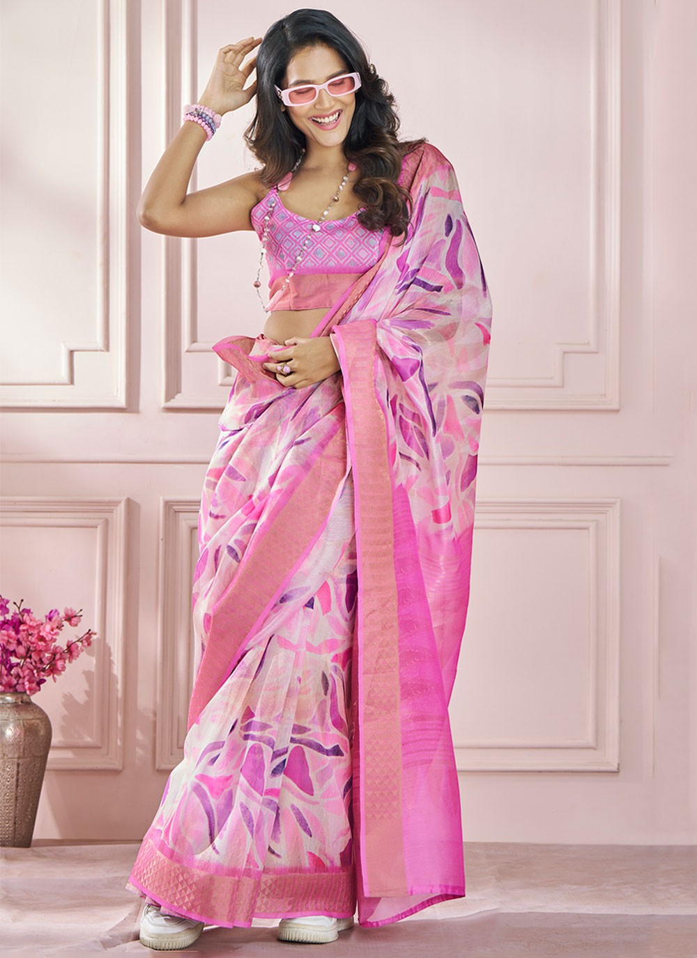 Classic Printed Silk Saree - S8693