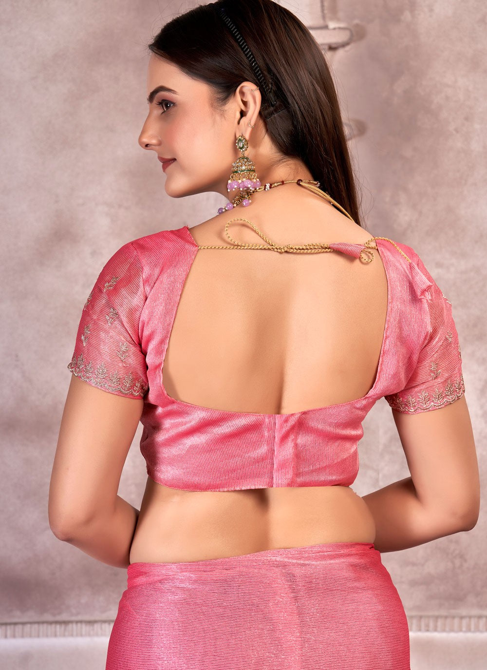 Classic Embroidered Chiffon Saree - S7304