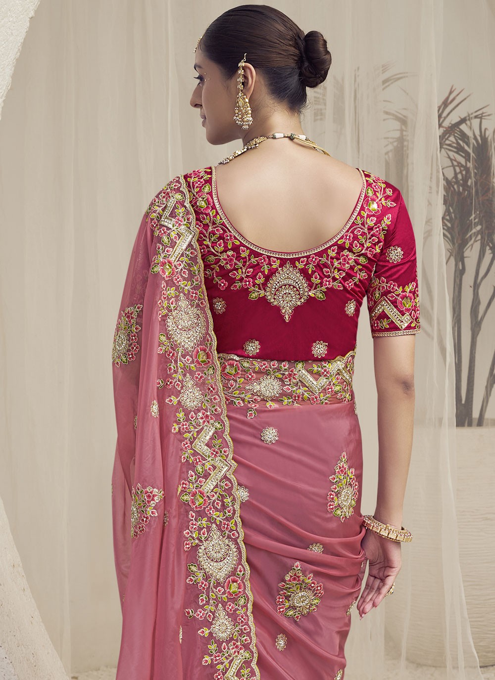 Contemporary Cord Fancy Fabric Saree - S8527
