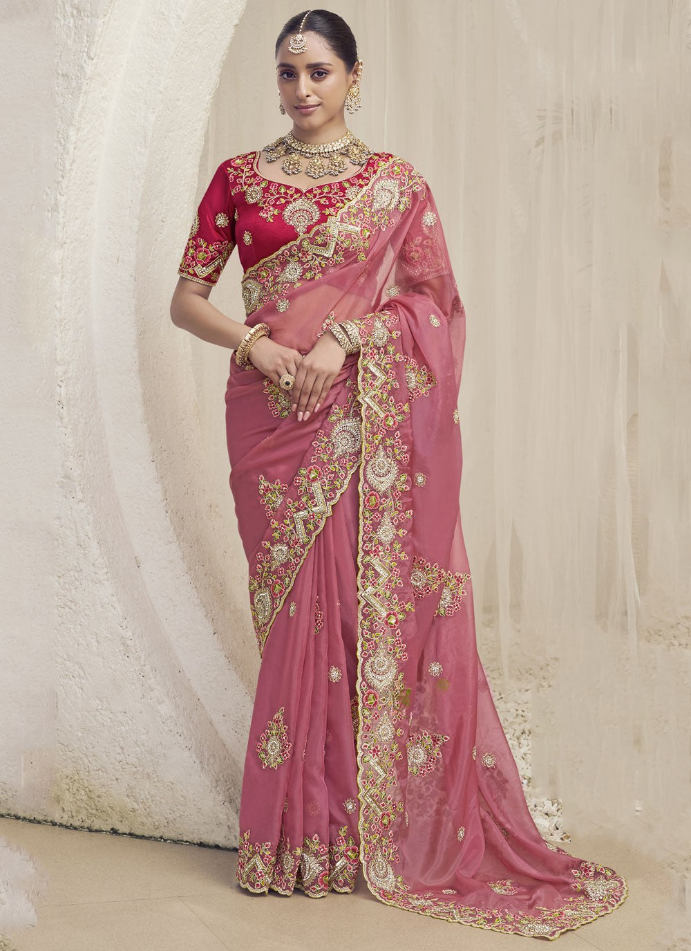 Contemporary Cord Fancy Fabric Saree - S8527