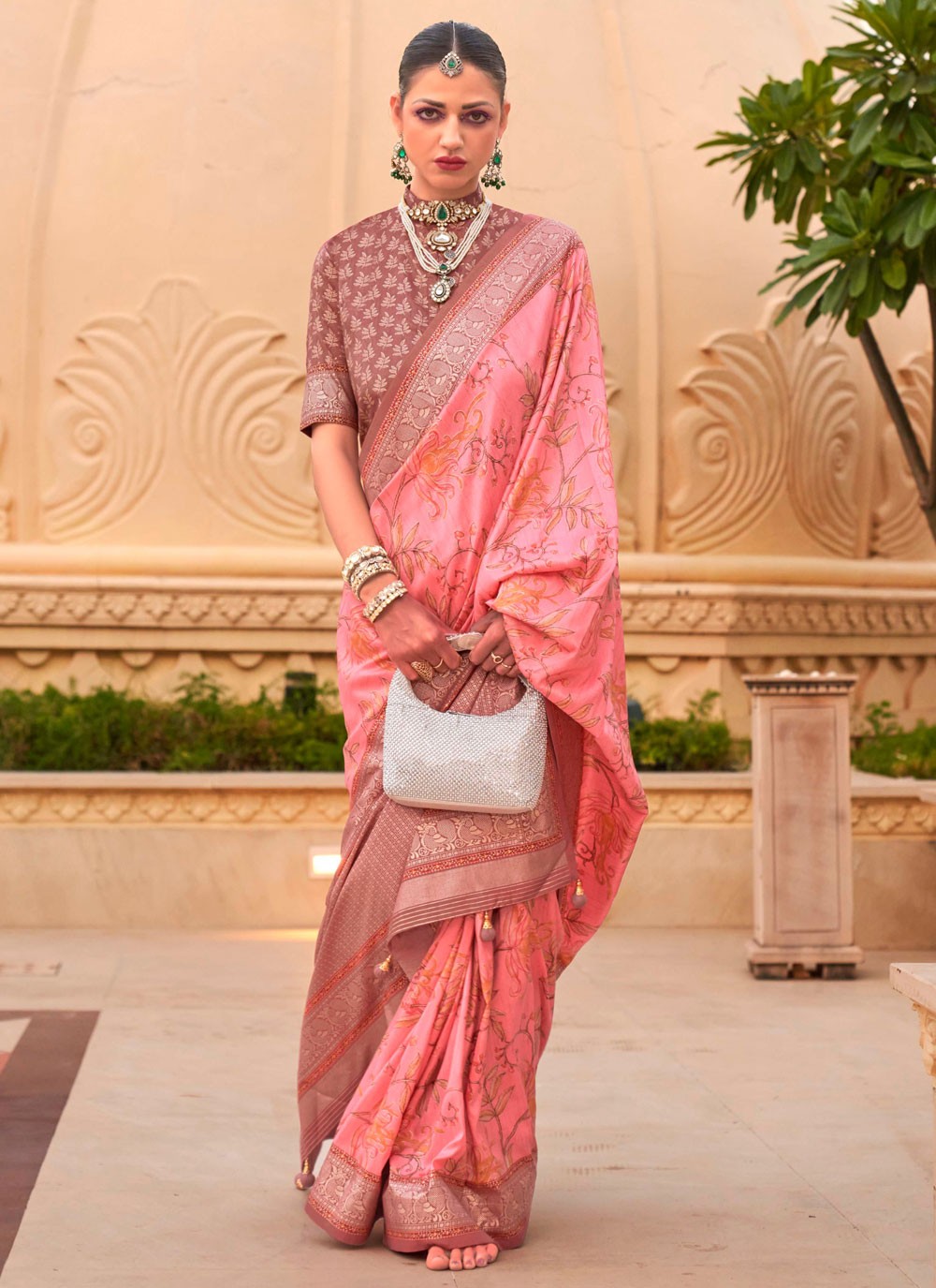 Classic Border Work Silk Saree - S7277