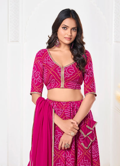 Embroidered Georgette A - Line Lehenga - L2308