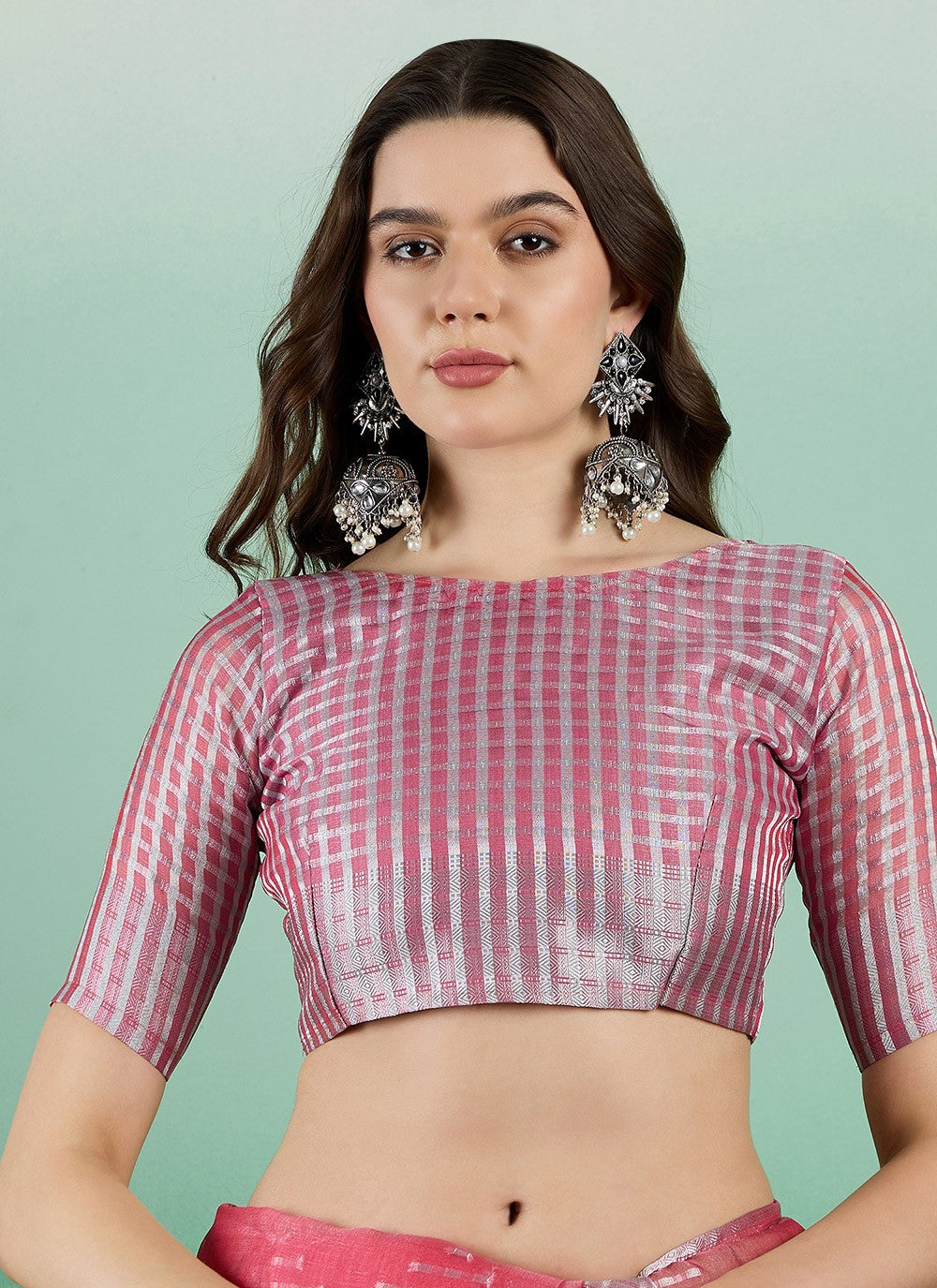 Classic Jacquard Work Khadi, Organza Saree - S7147