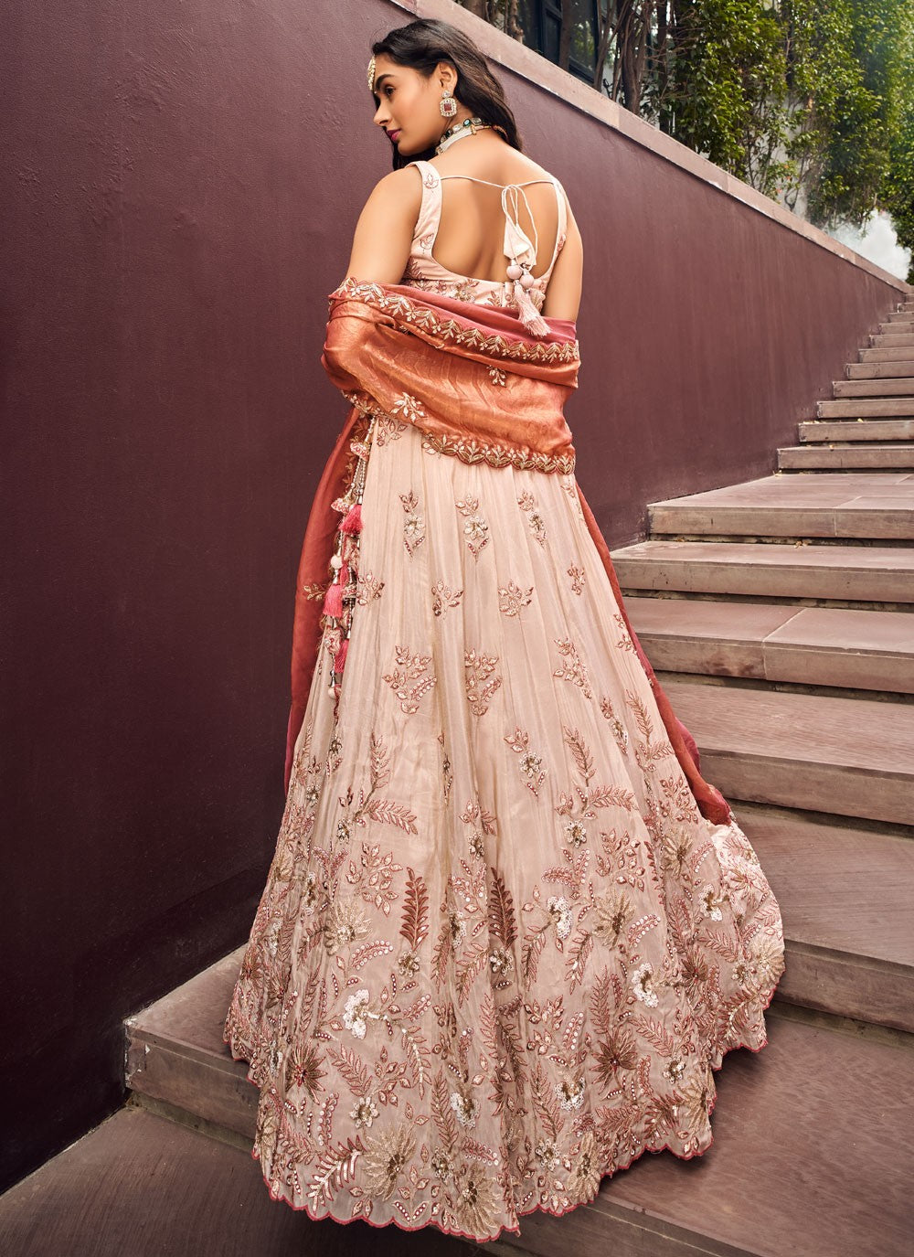 Embroidered Viscose A - Line Lehenga - L2368