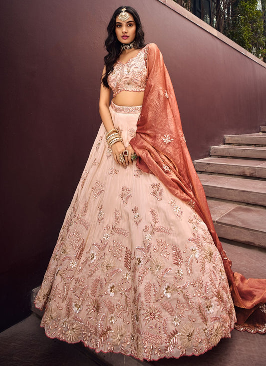 Embroidered Viscose A - Line Lehenga - L2368