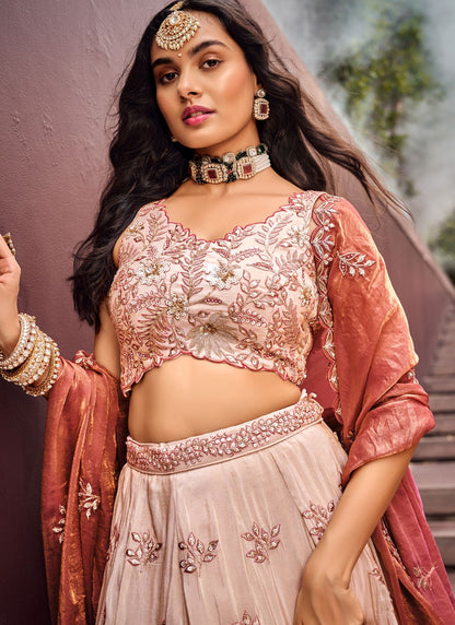 Embroidered Viscose A - Line Lehenga - L2368
