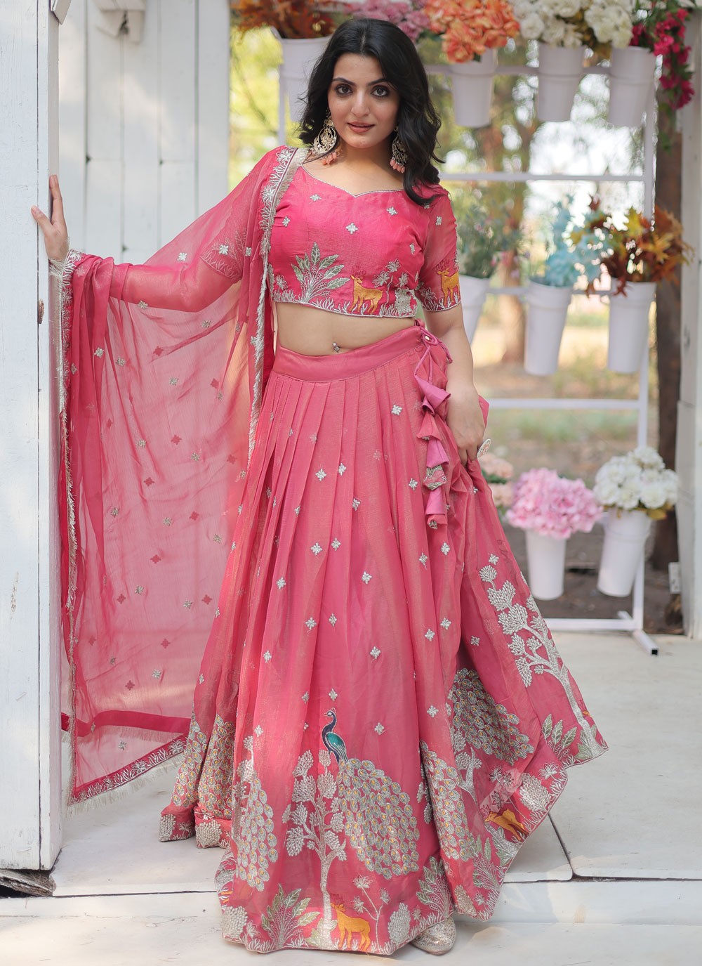 Machine Embroidery Fancy Fabric Bollywood Style - L2394