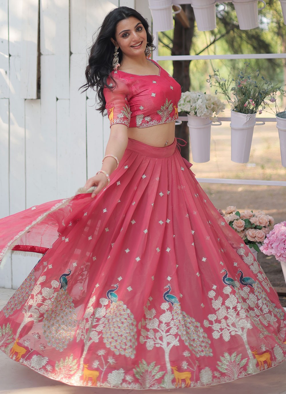 Machine Embroidery Fancy Fabric Bollywood Style - L2394