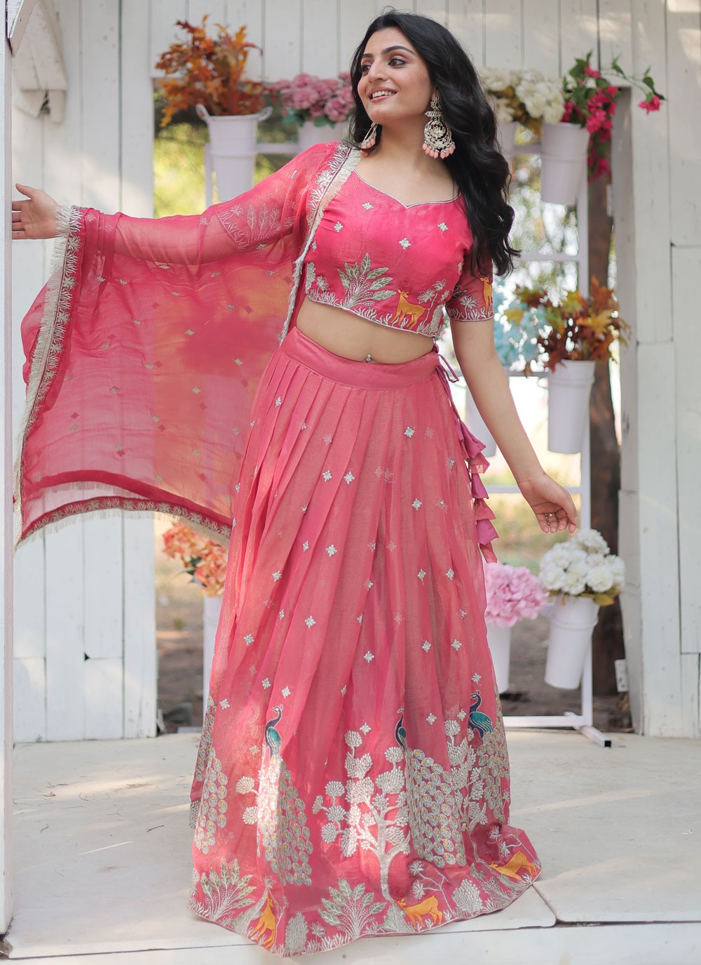 Machine Embroidery Fancy Fabric Bollywood Style - L2394