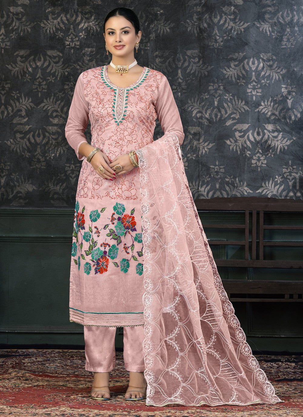 Organza Salwar Suit - T1417