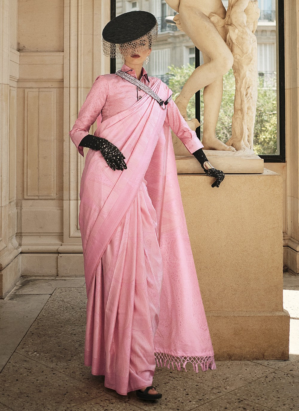 Classic Weaving Zari Handloom Silk Saree - S3657