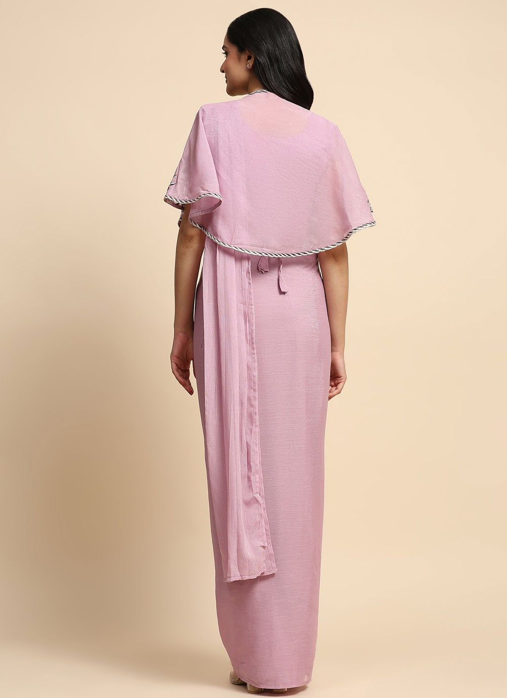 Classic Plain Chiffon Saree - S6491