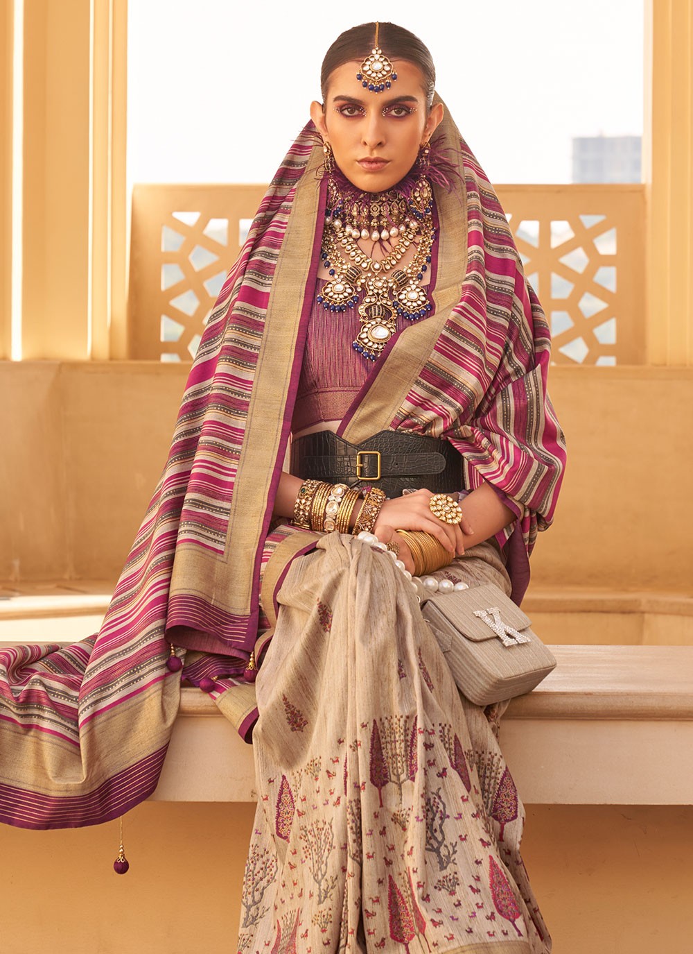 Classic Printed Silk Saree - S6215