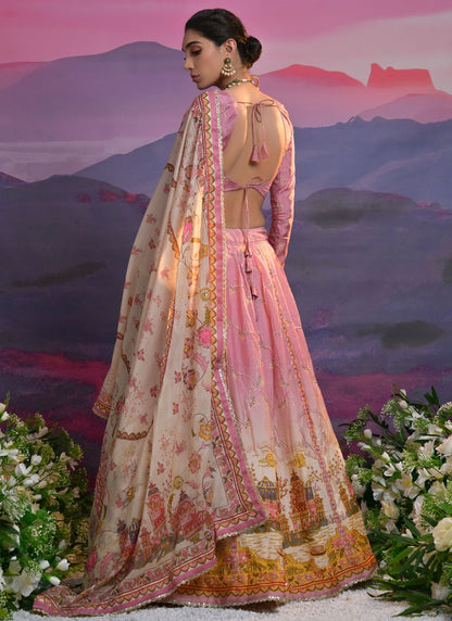 Cutdana Viscose Pink Lehenga Choli L3438