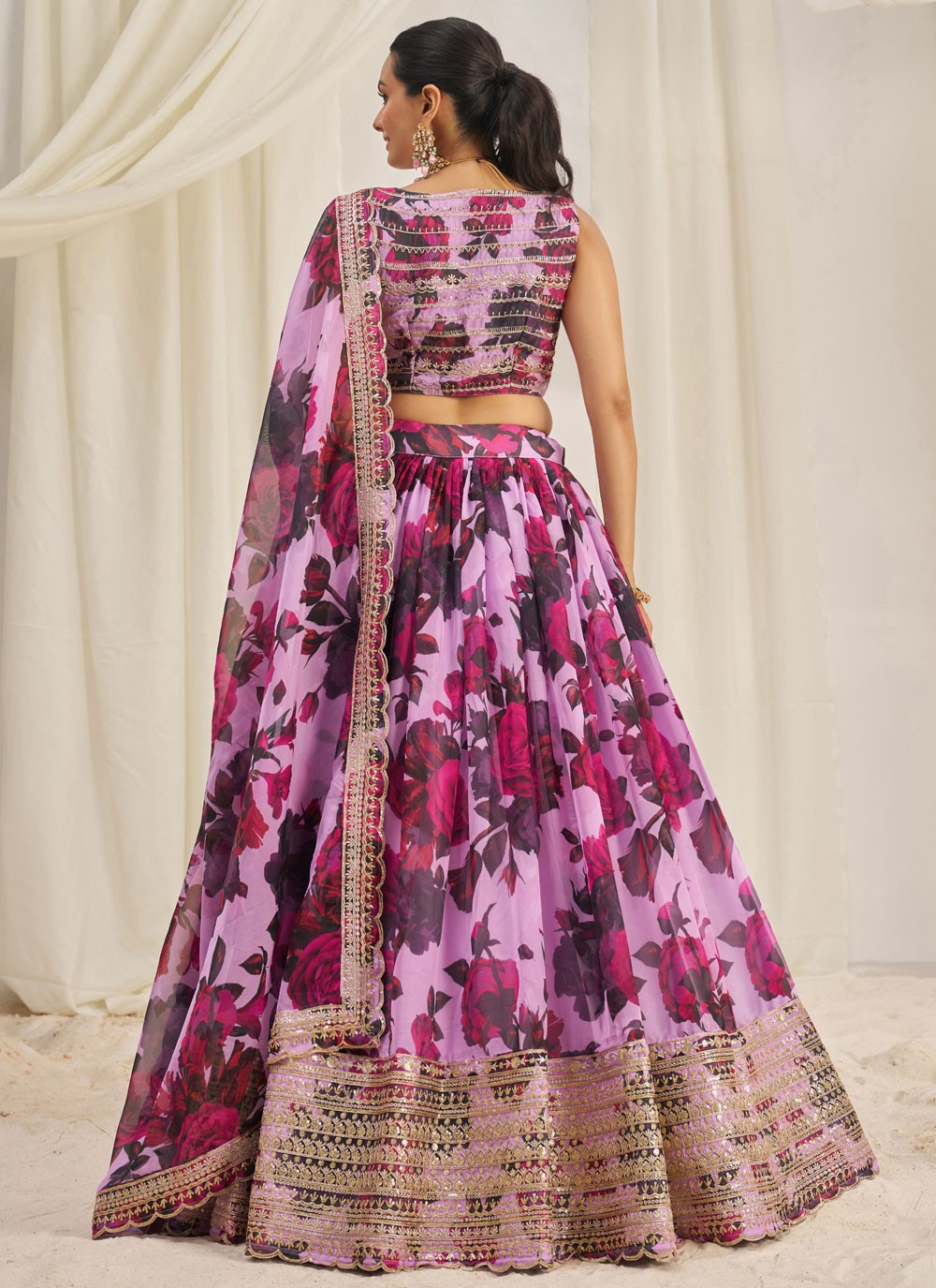 Dori Work Organza A - Line Lehenga - L2373