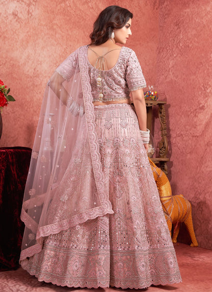 Embroidered Net Readymade Lehenga Choli - L2277