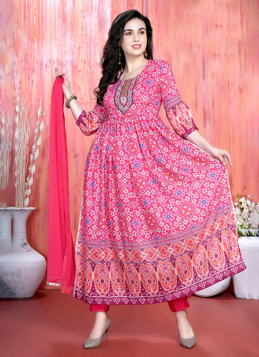 Silk Salwar Suit - T1456