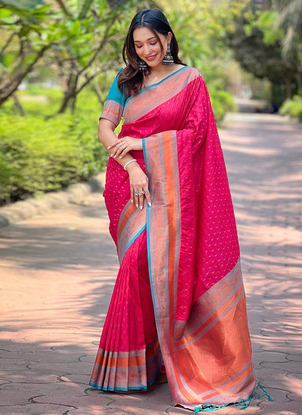 Casual Woven Silk Violet Saree - S11351