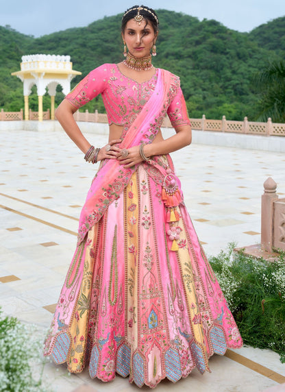 Embroidered Silk A - Line Lehenga - L2813