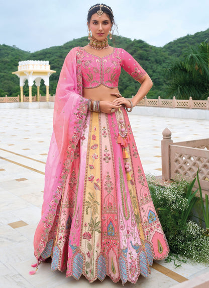 Embroidered Silk A - Line Lehenga - L2813