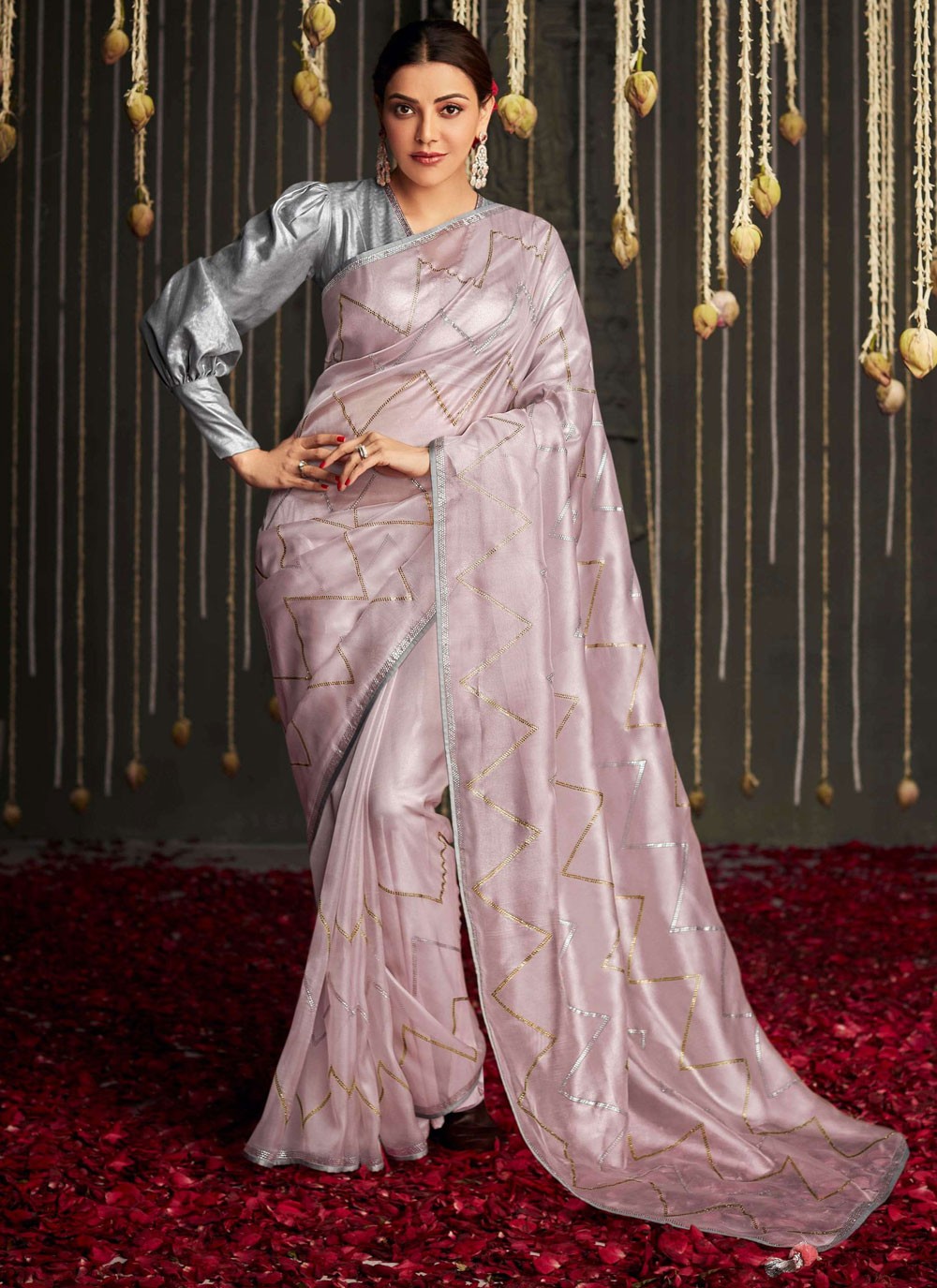 Classic Swarovski Organza, Tissue Saree - S6320