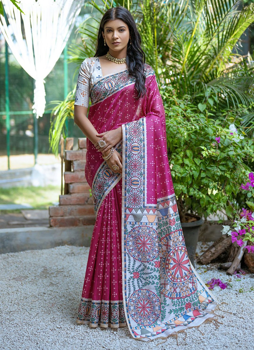 Trendy Woven Tussar Silk Saree - S4897