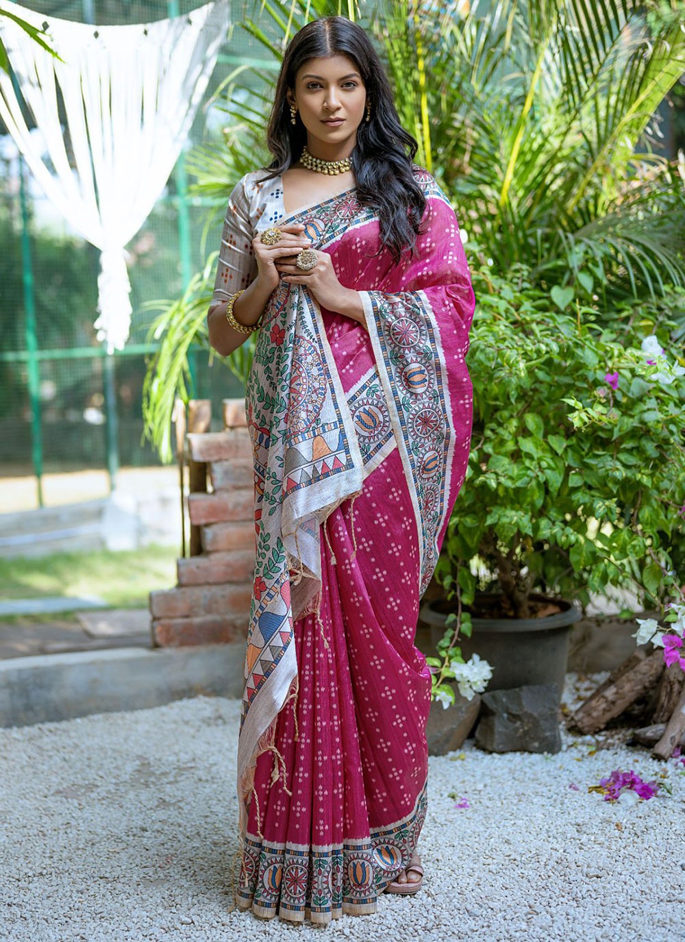 Trendy Woven Tussar Silk Saree - S4897