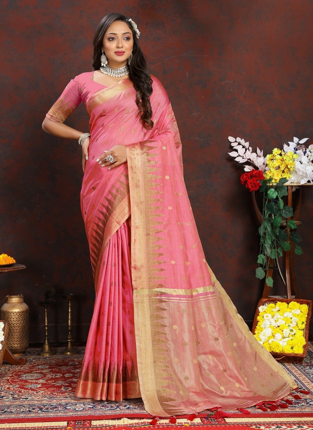Trendy Weaving Zari Katan Silk Saree - S5296